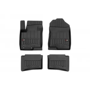 image-43-Specific rubber mats suitable for Hyundai i20 after 2020, 4-piece set, black color, with 24-month warranty