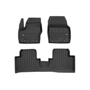 image-68-Specific rubber mats suitable for Ford Grand C-Max II 2010-2019, 3-piece set, black color, with 24-month warranty from Frogum 3D ProLine series.