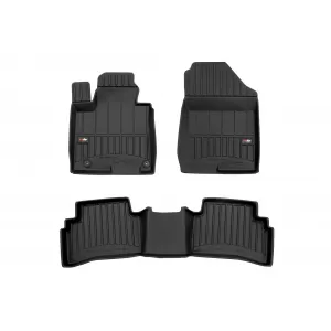 image-74-Specific rubber mats suitable for Hyundai Tucson after 2020, not suitable for Hybrid, 3-piece set, black color, with 24-month warranty