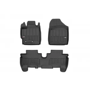 image-3-Specific rubber mats suitable for Toyota Urban Cruiser 2008-2014, 3-piece set, black color, with 24-month warranty