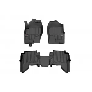 image-6-Specific rubber mats suitable for Nissan Pathfinder III 2005-2014, 4-piece set, black color, with 24-month warranty from Frogum 3D ProLine series.