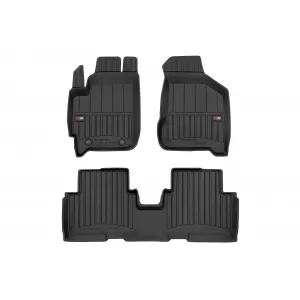 image-9-Specific rubber mats suitable for KIA Carens II 1999-2002, 4-piece set, black color, with 24-month warranty from Frogum 3D ProLine series.
