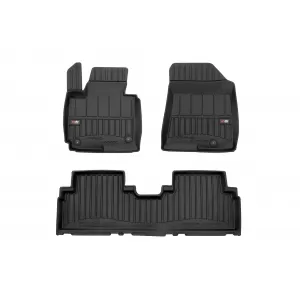 image-12-Specific rubber mats suitable for KIA Carens IV 2013-2019, 4-piece set, black color, with 24-month warranty from Frogum 3D ProLine series.