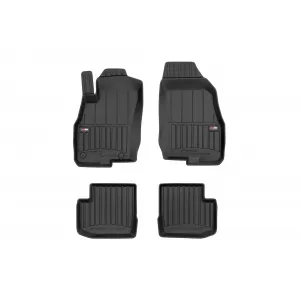 image-15-Specific rubber mats suitable for Fiat Punto EVO 3 doors 2009-2012, 4-piece set, black color, with 24-month warranty