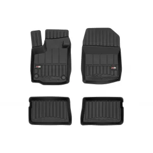image-17-Specific rubber mats suitable for Renault Twingo II 2007-2014, 4-piece set, black color, with 24-month warranty
