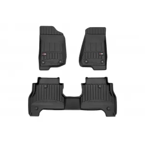 image-28-Specific rubber mats suitable for Jeep Gladiator after 2021, 3-piece set, black color, with 24-month warranty