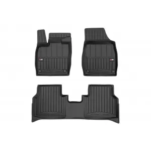 image-41-Specific rubber mats suitable for Audi Q4 E-tron, Volkswagen ID.4, Skoda Enyaq iV after 2020, Elroq after 2025, 3-piece set, black color, with 24-month warranty