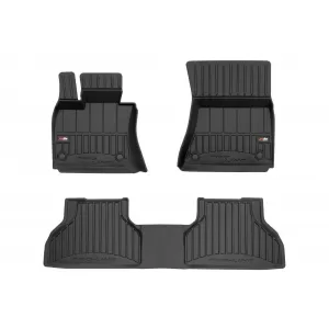 image-44-Specific rubber mats suitable for BMW X5 E70 2006-2013 from Frogum 3D ProLine series, 3-piece set, black color, with 24-month warranty