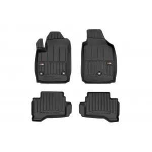 image-50-Specific rubber mats suitable for Fiat 500 I Electric 2015-2020, 4-piece set, black color, with 24-month warranty from Frogum 3D ProLine series.