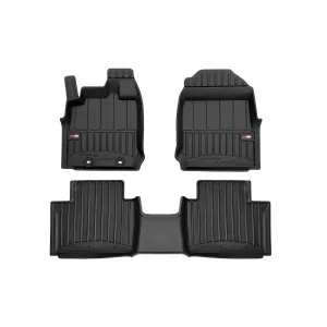 image-59-Specific rubber mats suitable for Isuzu D-max after 2019 with extended cab with 4 doors, 3-piece set, black color, with 24-month warranty