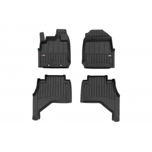 image-70-Specific rubber mats suitable for Isuzu D-max after 2019 with double cab, 4-piece set, black color, with 24-month warranty