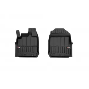 image-71-Specific rubber mats suitable for Isuzu D-max after 2019, 2 doors, single cab, 3-piece set, black color, with 24-month warranty from Frogum 3D ProLine series.