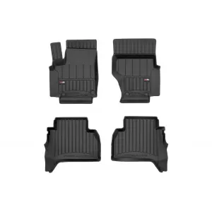 image-79-Specific rubber mats suitable for Volkswagen Amarok after 2009 with double cab, 4-piece set, black color, with 24-month warranty