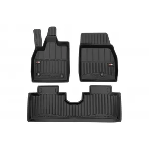 image-0-Specific rubber mats suitable for Ford Mustang Mach-E after 2020, 3-piece set, black color, with 24-month warranty