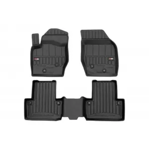 image-25-Specific rubber mats suitable for Volvo XC90 2003-2014, 3-piece set, black color, with 24-month warranty