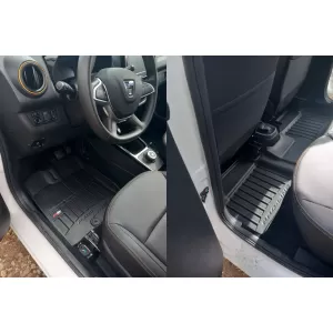 Mochete din cauciuc specifice, potrivite pentru Dacia Spring după 2021, set de 3 piese, culoare neagră, cu garanție de 24 de luni-image-6223551