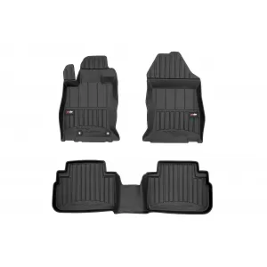 image-35-Specific rubber mats suitable for Subaru Forester after 2019, 4-piece set, black color, with 24-month warranty