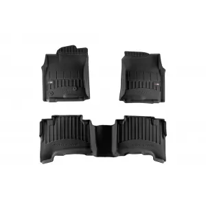 image-54-Specific rubber mats suitable for Toyota Land Cruiser J120 2002-2009, 3-piece set, black color, with 24-month warranty