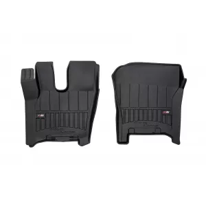 image-78-Specific rubber mats suitable for DAF XF, XG, XG+ after 2022 for version with right pneumatic seat, 2-piece set, black color, with 24-month warranty.