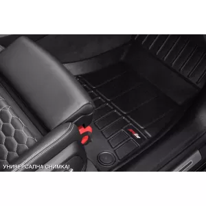 Tappetini in gomma specifici adatti per Tesla Model X dopo il 2022, 6 posti, set da 3 pezzi, colore nero, con garanzia di 24 mesi della serie Frogum 3D ProLine.-image-6223886