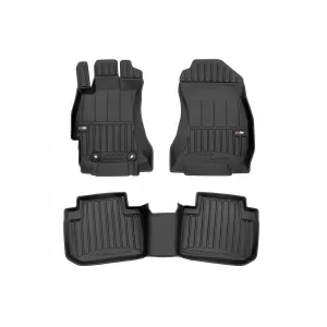 image-4-Specific rubber mats suitable for Subaru Forester 2012-2018, 3-piece set, black color, with 24-month warranty from Frogum 3D ProLine series.