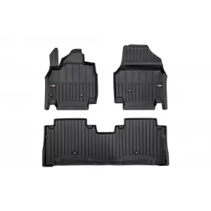 image-19-Specific rubber mats suitable for Kia EV9 after 2023, 3-piece set, black color, with 24-month warranty