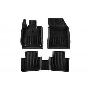 image-24-Specific rubber mats suitable for Peugeot 408 after 2022, 3-piece set, black color, with 24-month warranty