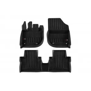 image-30-Specific rubber mats suitable for Honda e:NY1 after 2023, 3-piece set, black color, with 24-month warranty