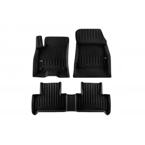 image-32-Specific rubber mats suitable for Mercedes EQB X243 after 2021, 3-piece set, black color, with 24-month warranty