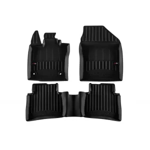 image-36-Specific rubber mats from Frogum 3D ProLine series suitable for Toyota Prius Liftback after 2023, 3-piece set, black color, with 24-month warranty