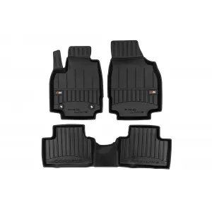 image-44-Specific rubber mats suitable for Frogum 3D ProLine series for MG 3 hatchback after 2024, 3-piece set, black color, with 24-month warranty