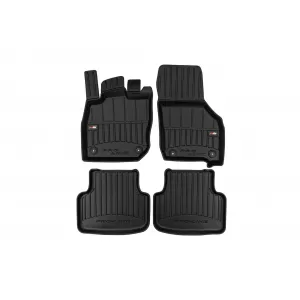 image-45-Specific rubber mats suitable for Skoda Octavia Mild Hybrid after 2019, 4-piece set, black color, with 24-month warranty