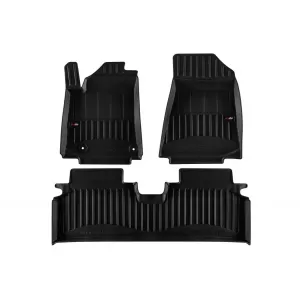 image-49-Specific rubber mats suitable for KIA Niro EV after 2024, 3-piece set, black color, with 24-month warranty