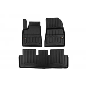image-53-Specific rubber mats suitable for Tesla Model 3 after 2023, 3-piece set, black color, with 24-month warranty