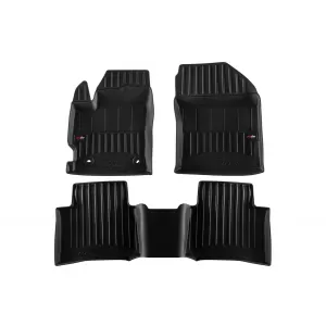 image-63-Specific rubber mats from Frogum 3D ProLine series suitable for Toyota Corolla combi, Hybrid after 2018, for 1st and 2nd rows, 3-piece set, black color, with 24-month warranty