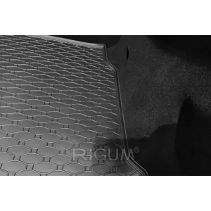 Rubber trunk mat by Rigum suitable for Mazda 3 hatchback after 2019, black