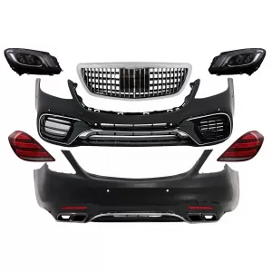 image-9-Kit carrozzeria per Mercedes S W222 13-06.17 LED Luci Fari Paraurti Facelift S63 Look