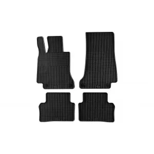 image-13-Specific rubber mats suitable for Mercedes E class W213 sedan, wagon after 2016, W213 All Terrain after 2017, CLS C257 after 2018, A Design GT coupe with 4 doors after 2019, 4-piece set, black color