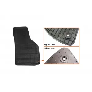 Mochete din cauciuc specifice, potrivite pentru Volkswagen Golf V 2003-2008, Golf VI 2008-2012, Jetta 2005-2010, Scirocco 2008-2017, Skoda Octavia sedan, wagon 2004-2013, set de 4 piese, culoare neagr-image-6226254