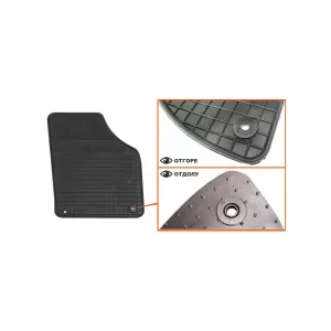 Mochete din cauciuc specifice, potrivite pentru VW Golf V Plus 2005-2014, Skoda Yeti 2009-2017, set de 4 piese, culoare neagră-image-6226264