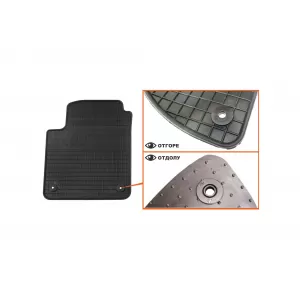 Mochete din cauciuc specifice, potrivite pentru Volkswagen Up, Cross Up, Skoda Citigo, Seat Mii după 2012, set de 4 piese, culoare neagră-image-6226329