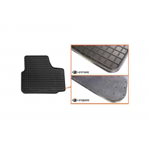 Mochete din cauciuc specifice, potrivite pentru Volkswagen Up, Cross Up, Skoda Citigo, Seat Mii după 2012, set de 4 piese, culoare neagră-image-6226332