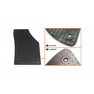Mochete din cauciuc specifice, potrivite pentru VW Touran 2003-2015, 5-7 locuri, set de 4 piese, culoare neagră-image-6226352