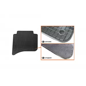 Specific rubber mats suitable for VW Touareg, Porsche Cayenne 2010-2018, 4-piece set, black color-image-6226361