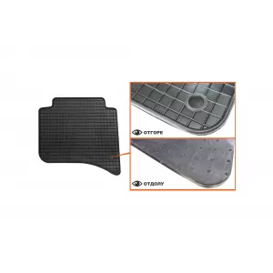 Specific rubber mats suitable for VW Touareg, Porsche Cayenne 2010-2018, 4-piece set, black color-image-6226362