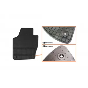 Mochete din cauciuc specifice, potrivite pentru Volkswagen Polo, Cross Polo 2010-2017, Seat Ibiza, Ibiza ST 2009-2017 Set de 4 bucăți, negru-image-6226432