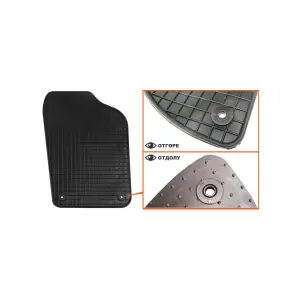 Mochete din cauciuc specifice, potrivite pentru Volkswagen Polo, Cross Polo 2010-2017, Seat Ibiza, Ibiza ST 2009-2017 Set de 4 bucăți, negru-image-6226433