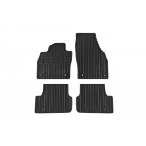 image-70-Specific rubber mats suitable for Audi A1, VW Polo, Seat Ibiza, Arona after 2017, Skoda Fabia after 2021, 4-piece set, black color