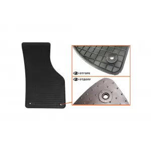 Mochete din cauciuc specifice, potrivite pentru VW Passat 2005-2010, Passat 2010-2014, CC 2012-2016, set de 4 piese, culoare neagră-image-6226475