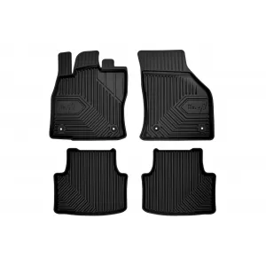 image-78-Specific rubber mats suitable for Skoda Octavia 2013-2019, Octavia after 2019, 4-piece set, black color